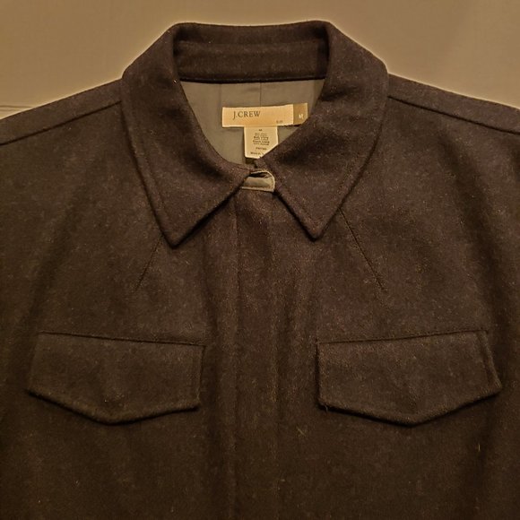 J. Crew Wool Jacket Full Front Zipper Size Med - Picture 5 of 14
